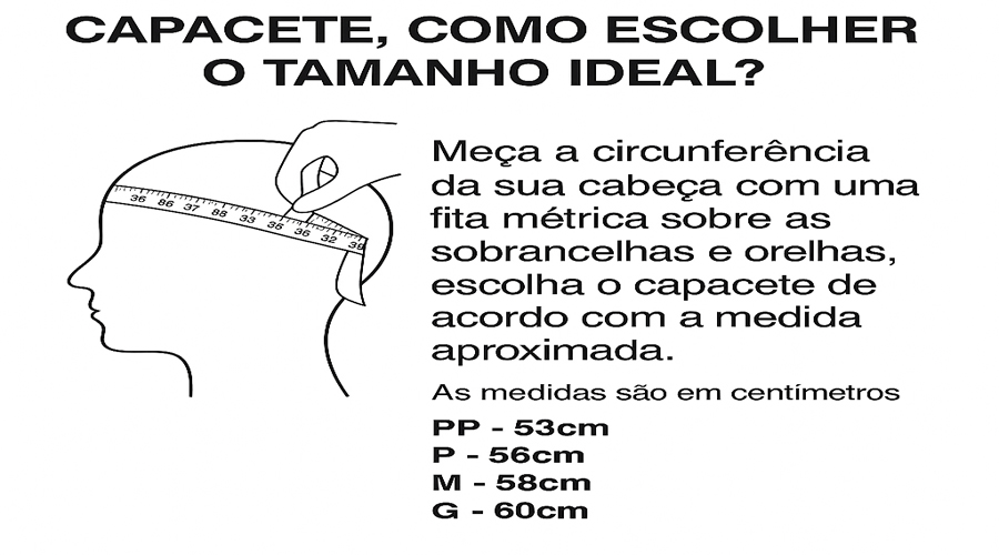 Capacete, como escolher o tamanho ideal ?